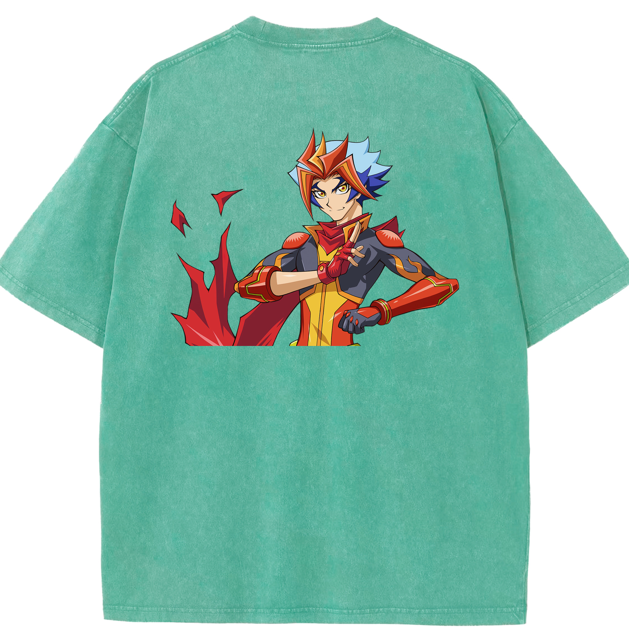 （画像用） 遊☆戯☆王 Yu-Gi-Oh! 綿100% ヴィンテージ風 半袖Tシャツ（背面プリント）